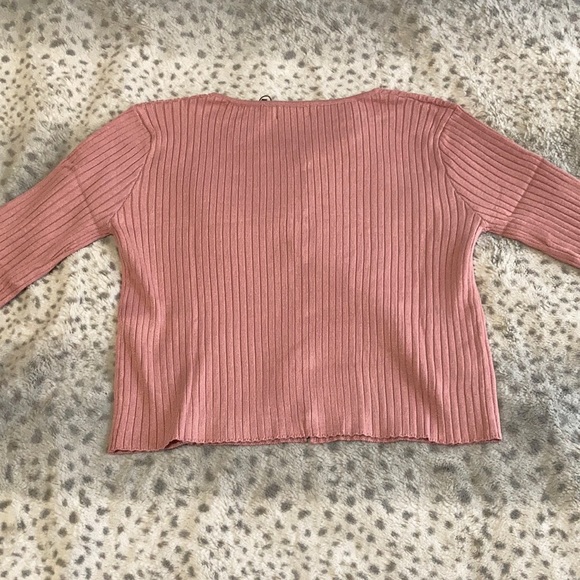 Pearl Ribbed Knit Cardigan - Picture 6 of 6